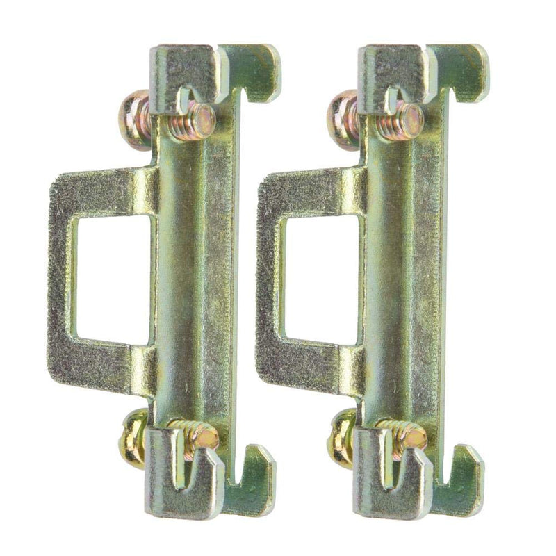 [Australia - AusPower] - 10Pcs Fixed Clamp Fasten Clip for 35mm DIN Rail Fixed Clamp Screw Fixed Type Fasten Clip for Relay Mounting(Metal Model 11) 