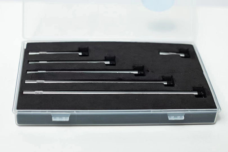 Dial & Electronic Indicator Extension Stem Rod Set 6 Piece 1", 2", 3", 4", 5", 6" Combine to 0-21" Include Plastic Case 1"-6"