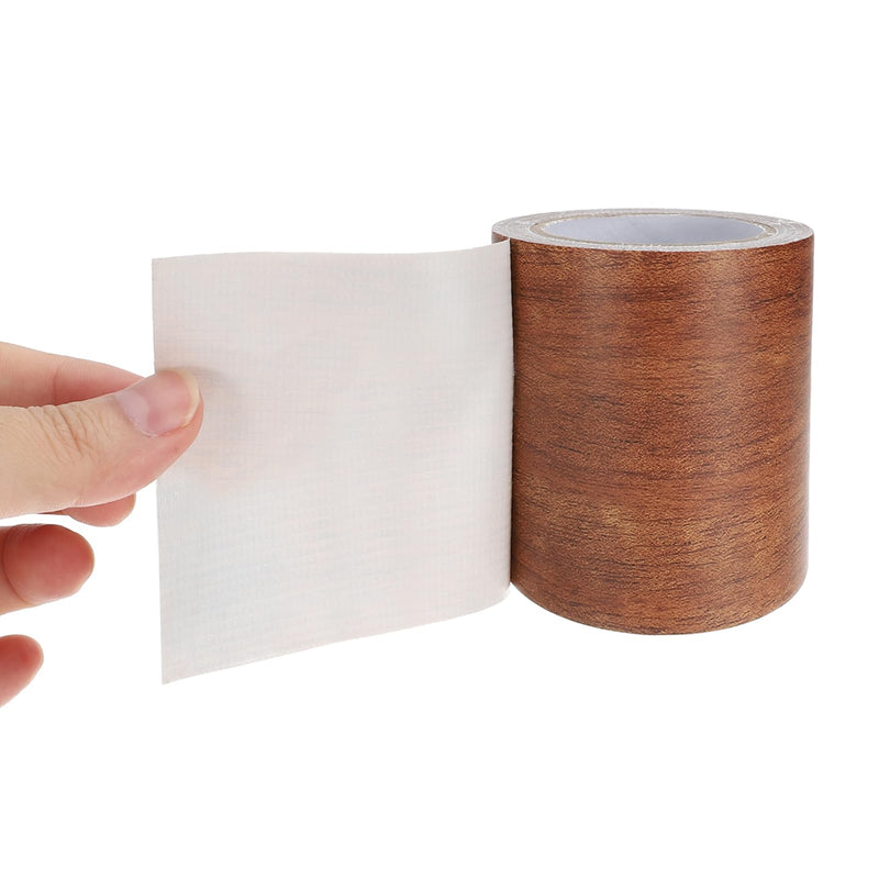 PATIKIL Wood Grain Repair Tape 2.2" x15ft, Self Adhesive Realistic Textured Repair Tape Patch for Floor Door Table Cabinets Desk,Mahogany 2.2"x15ft Mahogany