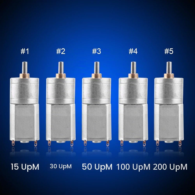 Akozon Gear Motor DC 12 V High Torque Turbo Electric Transmission Reduction Motor Outer Diameter 20 mm Total Metal Speed Reduction Gear 15/30/50/100/200 RPM (200 rpm)
