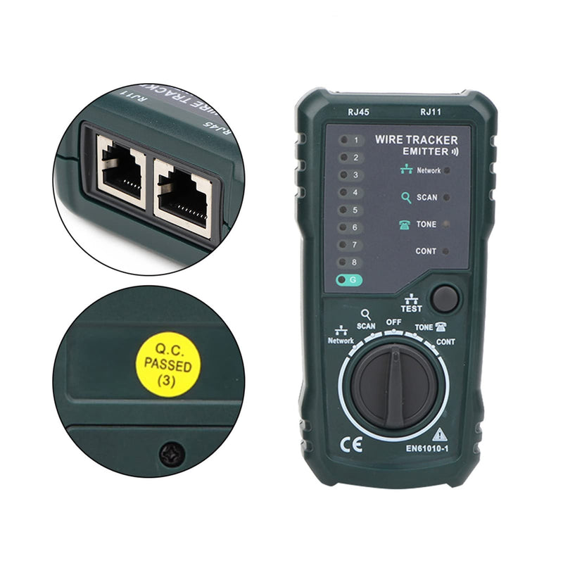 [Australia - AusPower] - FY868 Multifunction Wire Kit with Storage Bag, RJ45 RJ11 Adapter Cable, Network Cable Tester for Wire Breakage/Short Circuit Detection 