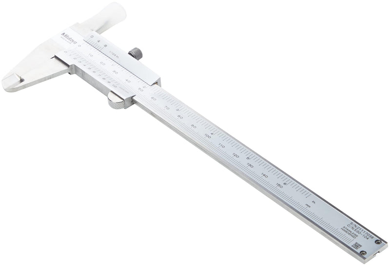 Mitutoyo Precision Vernier Caliper with Locking Screw DIN 862 Measuring Range 0 – 150 mm 1 Item 530 – 101 | 0.05mm, mechanical reading, standard depth, heavy duty