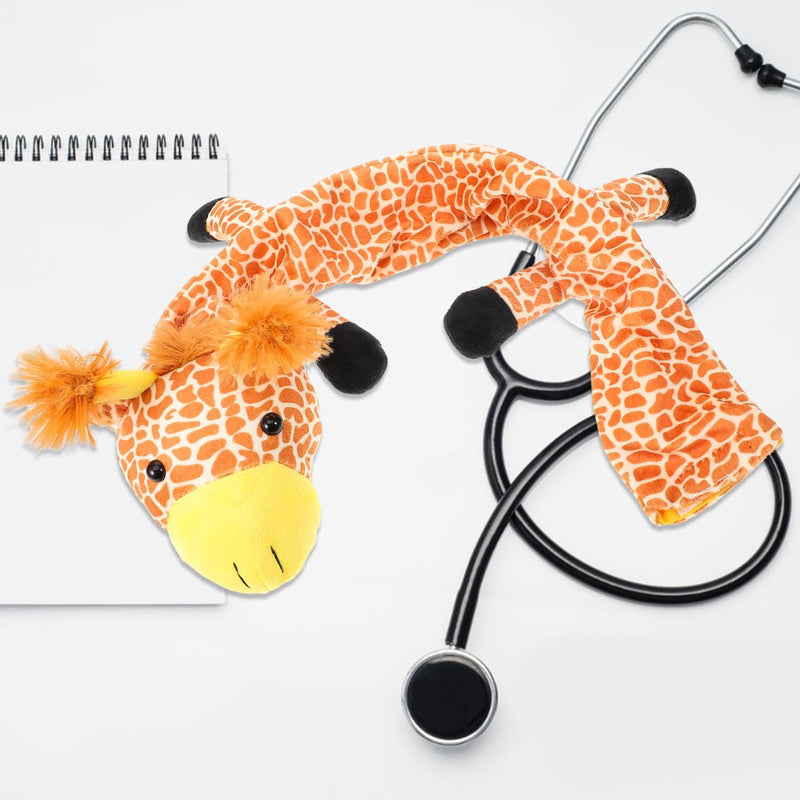 [Australia - AusPower] - Giraffe Stethoscope Cover Protective Sleeve with Soft Plush Material for Healthcare Professionals Comfortable Durable Stethoscope Accessories with Cute Animal Design for Nurses Doctors 