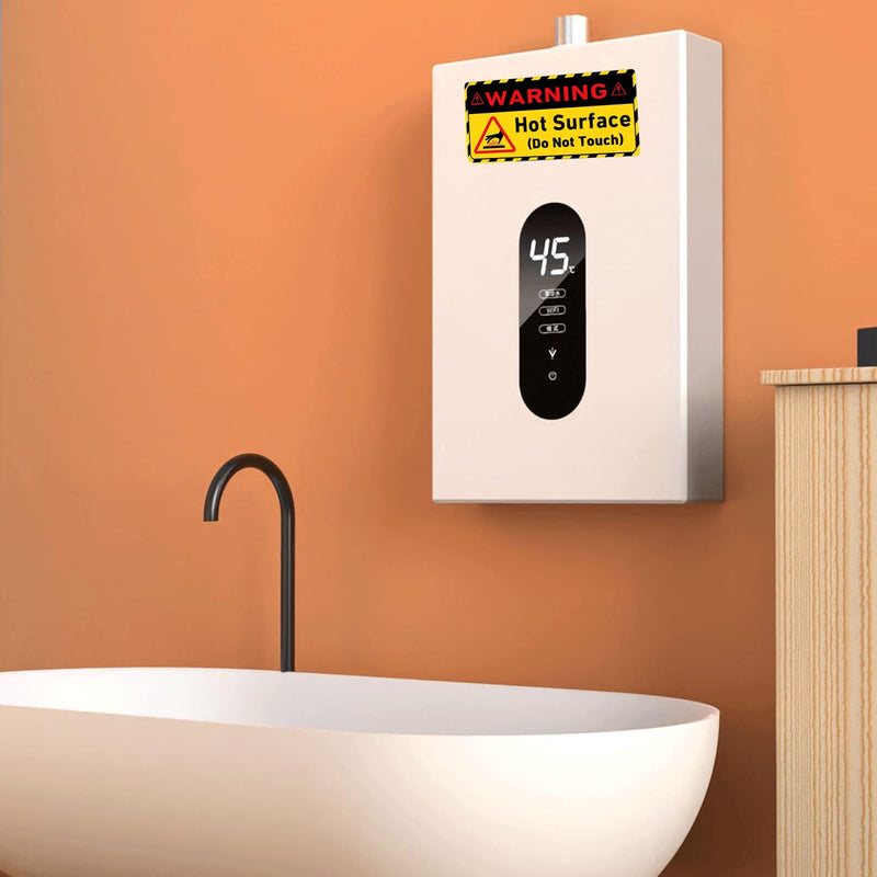 Warning Hot Surface Labels,1 x 2 Inch Caution Hot Surface Warning Stickers, Danger Safety Do Not Touch Sign (500 Pcs)