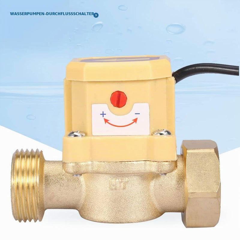 Water Flow Sensor Switch, G3/4-G3/4 Thread Water Pump Adjustable Flow Sensor Pressure Automatic Switch 220V, Water Flow Sensor Switch Sensor