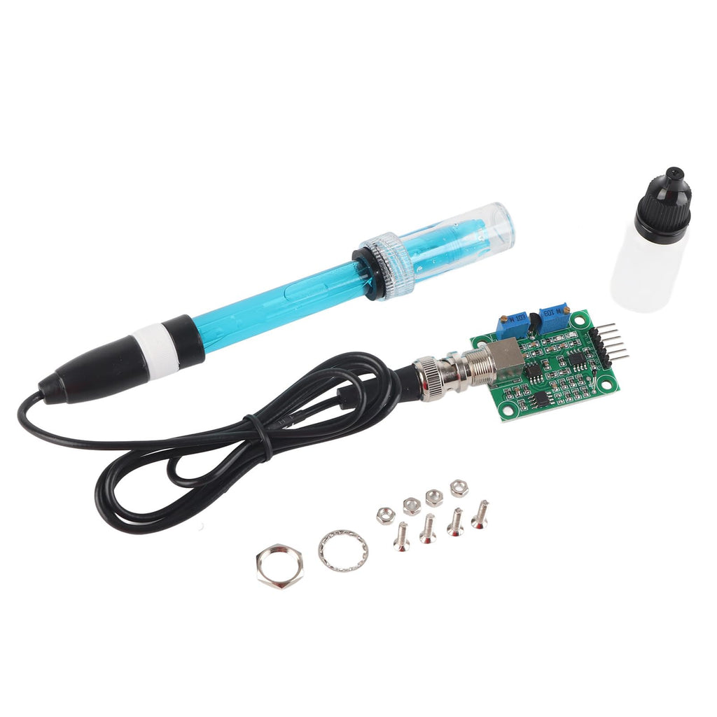 Hilitand PH Module Probe Kit, PH0-14 Value Detect Sensor Module + PH Electrode Probe BNC