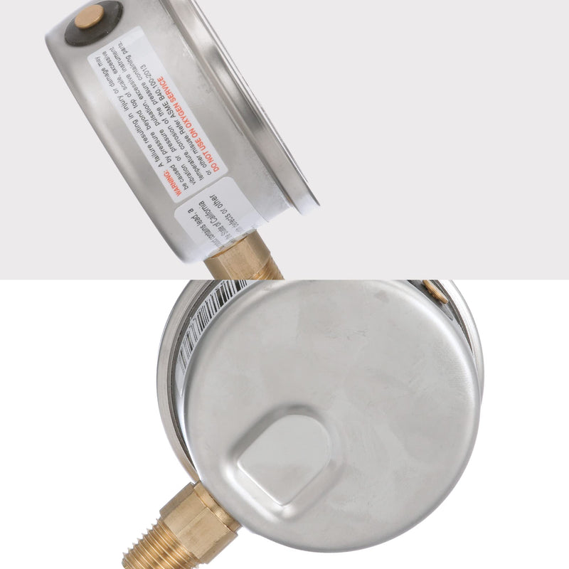 [Australia - AusPower] - Winters 2-1/2" Dial Size, Liquid Filled Industrial Pressure Gauge, Brass Internals, 304 Stainless Steel Case, Single Scale 0-300 psi, 1.5% Acc, 1/4" NPT Bottom Mount, Glycerin Filled Pressure Gauge 0/300 PSI 