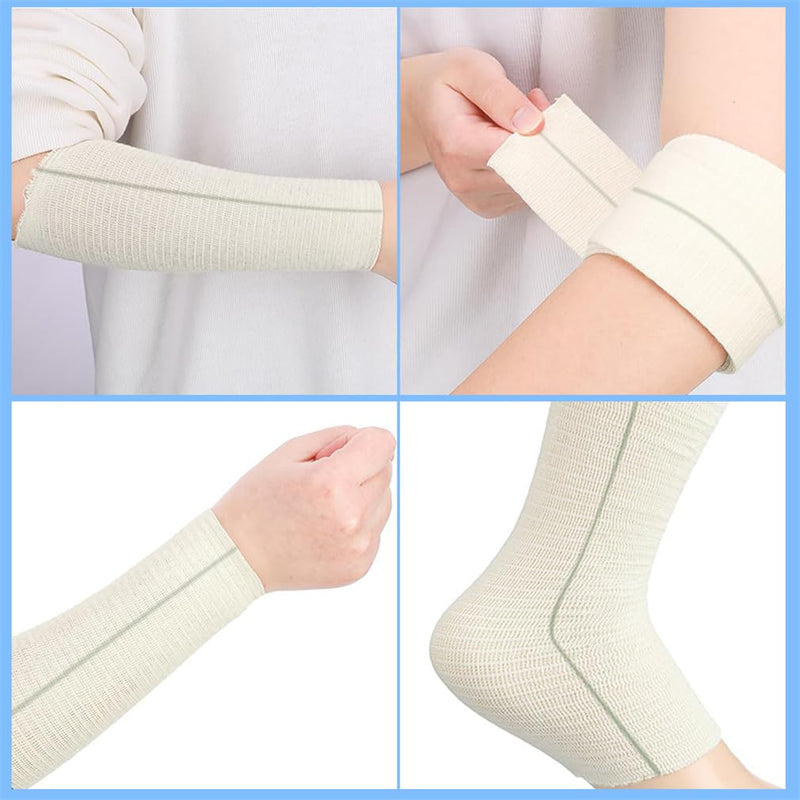 [Australia - AusPower] - Tubular Elastic Sport Bandage 2inch x 32.8 Feet Reusable Sleeve Stretch Dressing Retainer Gauze Stockinette Tubing for Arm Knees Legs 