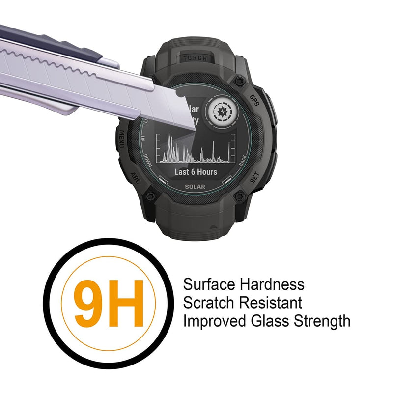 [Australia - AusPower] - Supershieldz (3 Pack) Designed for Garmin Instinct 2X Solar Tempered Glass Screen Protector, Anti Scratch, Bubble Free 