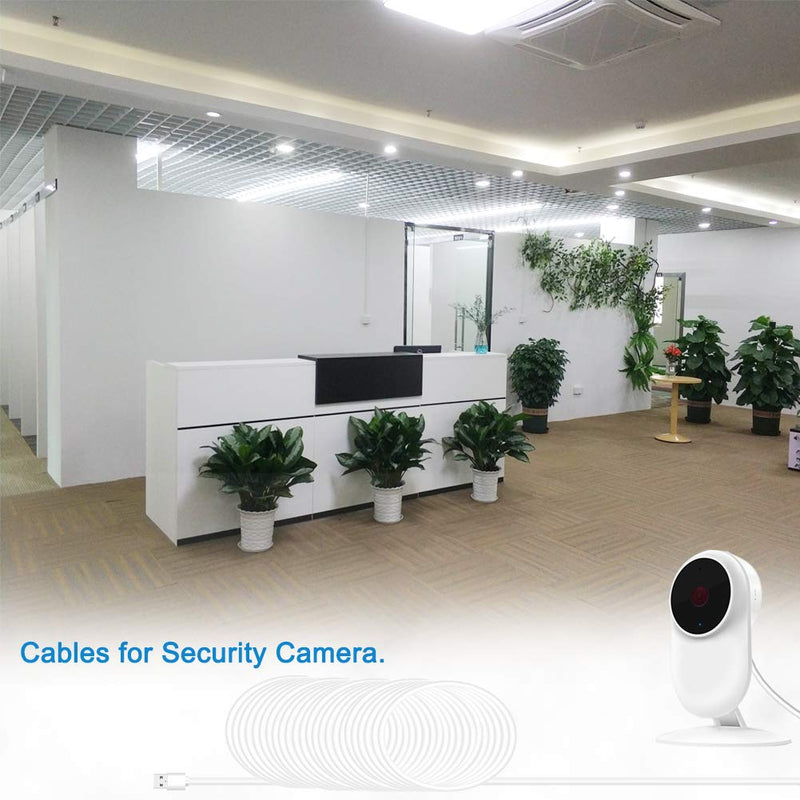[Australia - AusPower] - 20FT Long USB Power Extension Cable for WyzeCam,WyzeCam Pan,YI Camera,NestCam Indoor,Netvue,KasaCam Indoor,Furbo Dog,Blink,Cloud Cam,USB to Micro USB Charging Charger Cord for Security Camera 