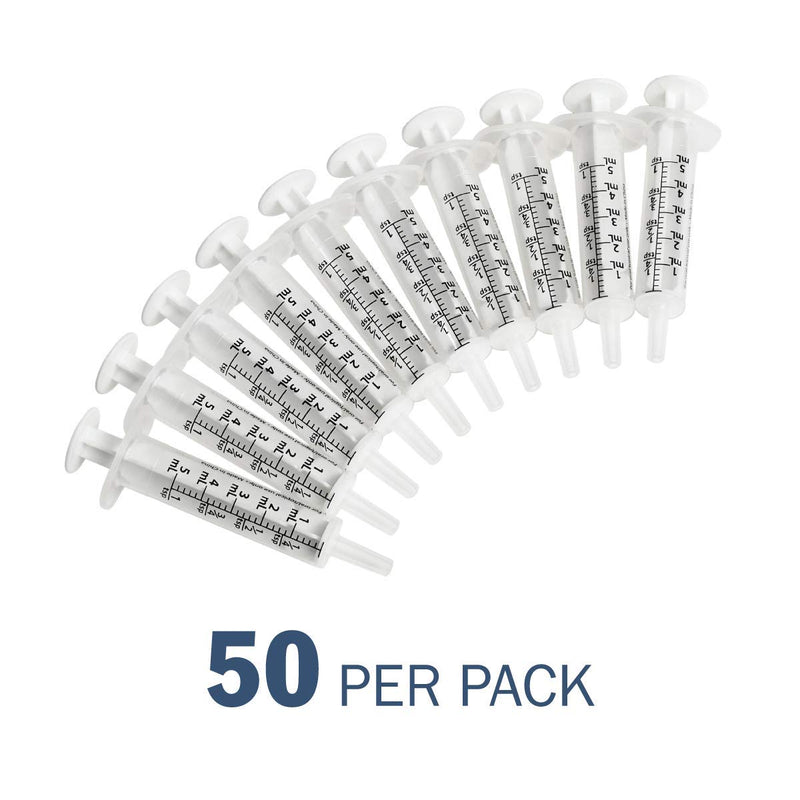 [Australia - AusPower] - Ezy Dose Oral Syringe & Dispenser | For Liquid Medicine | 5 mL/1 TSP | (pack of 50) (pack of 50) 