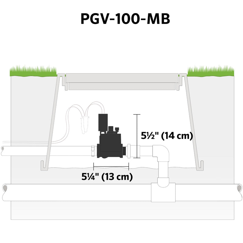 [Australia - AusPower] - Hunter PGV 1" Sprinkler Valve, Screw-Top Irrigation Valve with 1" Male Thread Inlet and 1" Barb Outlet, No Flow Control, Leak-Free Design, Easy Install 