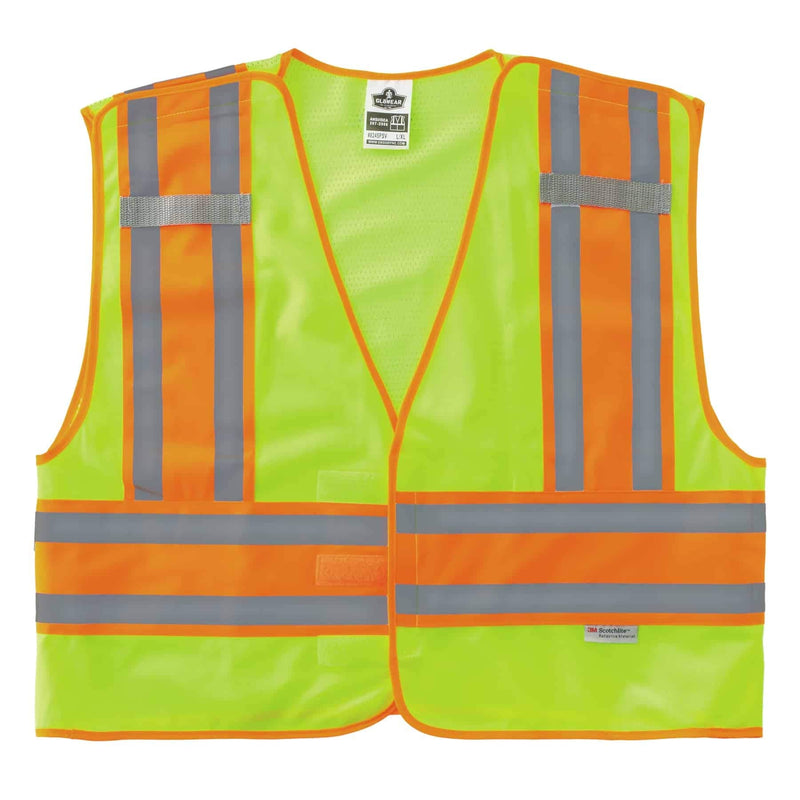 Public Safety Reflective Vest, High Visibility, ANSI Compliant, Breakaway, 2XL/3XL, Ergodyne GloWear 8245PSV,Lime Lime XX-Large-3X-Large