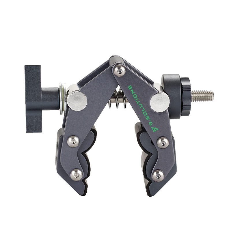 9.Solutions Savior Clamp, Articulated Jaws, Max Load: 66lbs, 9.XS1005, fit firmly onto any oddly shaped object, mount multiple pieces of equipment on one clamp