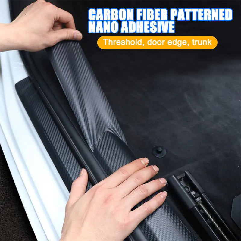 Carbon Fiber Car Tape Roll, 32Ft Air-Release Vehicle Adhesive Wrap Strip, Anti-Scratch Automotive Detailing Protective Tape Sticker Accessories, Universal for SUV, Sedan, Truck (32FT X 2.76in) 32FT X 2.76in