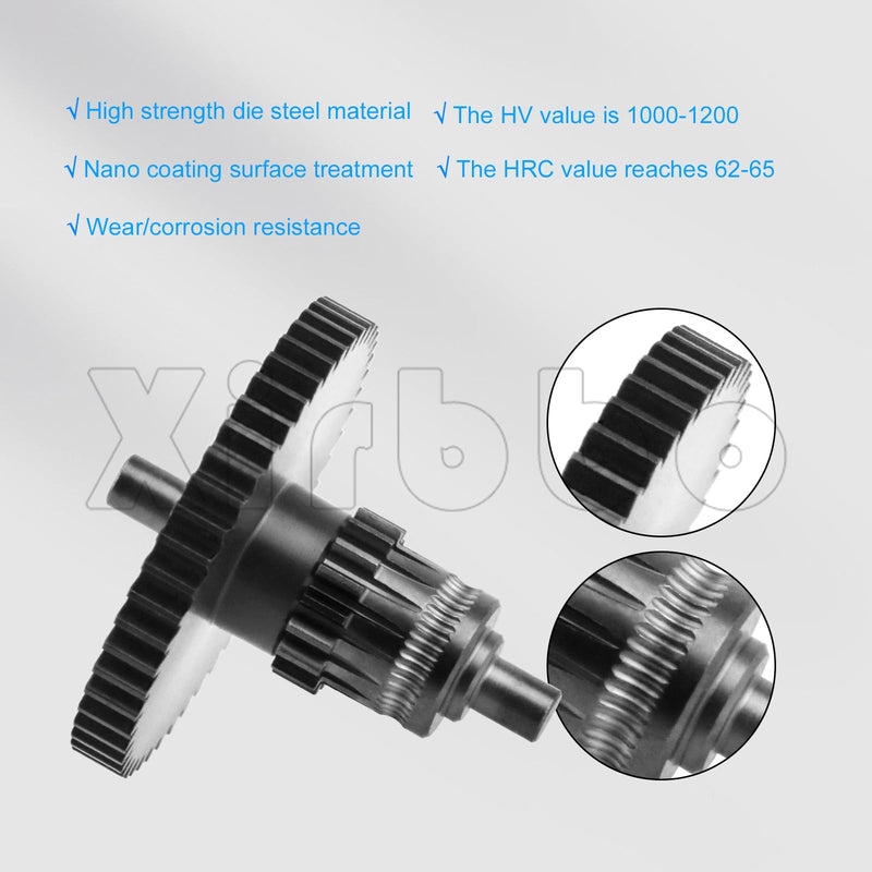 Ad5m Exturdr Gear 3D Printer Accessories Adventurer 5M/ 5M Pro Upgrade Nano-Coating Gear Kit Replacement: Integraded Shaft CNC Skeletonized Straight POM-Gears for Direct Drive AD5M Extruder Hotend
