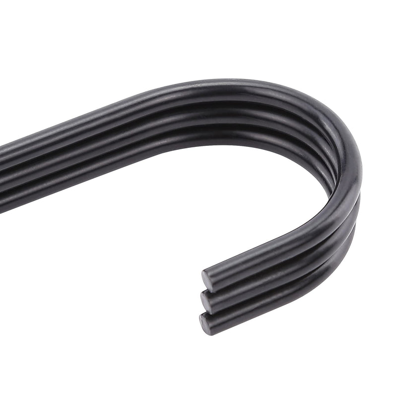 [Australia - AusPower] - 10 Pack Black S Hooks for Hanging Plants, Metal Hooks for Hanging, Small S Hooks for Hanging Heavy Duty, Durable S Shaped Kitchen Hooks for Kitchenware, Pots, Utensils, Clothes, Bags, Towels & Plants 10 Pack 
