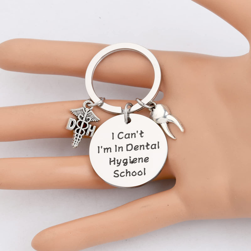 [Australia - AusPower] - TGBJE Dental Hygienist Gift I Can’t I’m In Dental Hygiene School Keychain DH Gift Dentist Student Gift Graduation Gift For DH Dh School Kc 