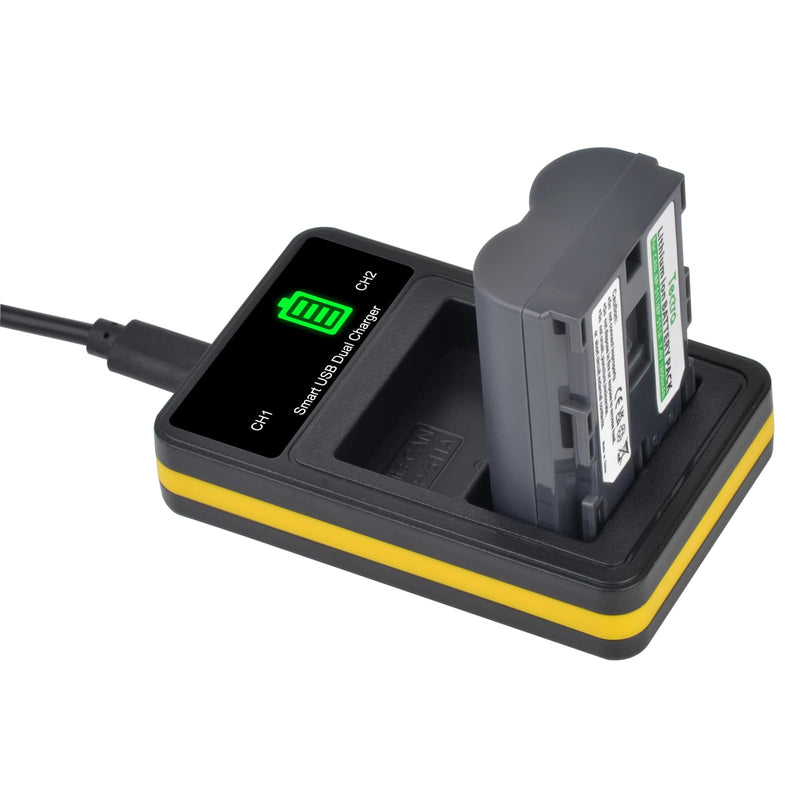[Australia - AusPower] - 2-Pack BP-511 BP-511A Battery and LED Dual Battery Charger for Canon EOS 5D 10D 20D 20Da 30D 40D 50D 300D D30 D60 Rebel PowerShot G1 G2 G3 G5 G6 Pro 1 Pro 90 Pro 90IS 