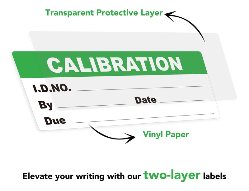 [Australia - AusPower] - Premium Self-Laminating Labels, Waterproof Write-On Adhesive Stickers for NIST & ISO-9000 Calibrations, Pack of 180 