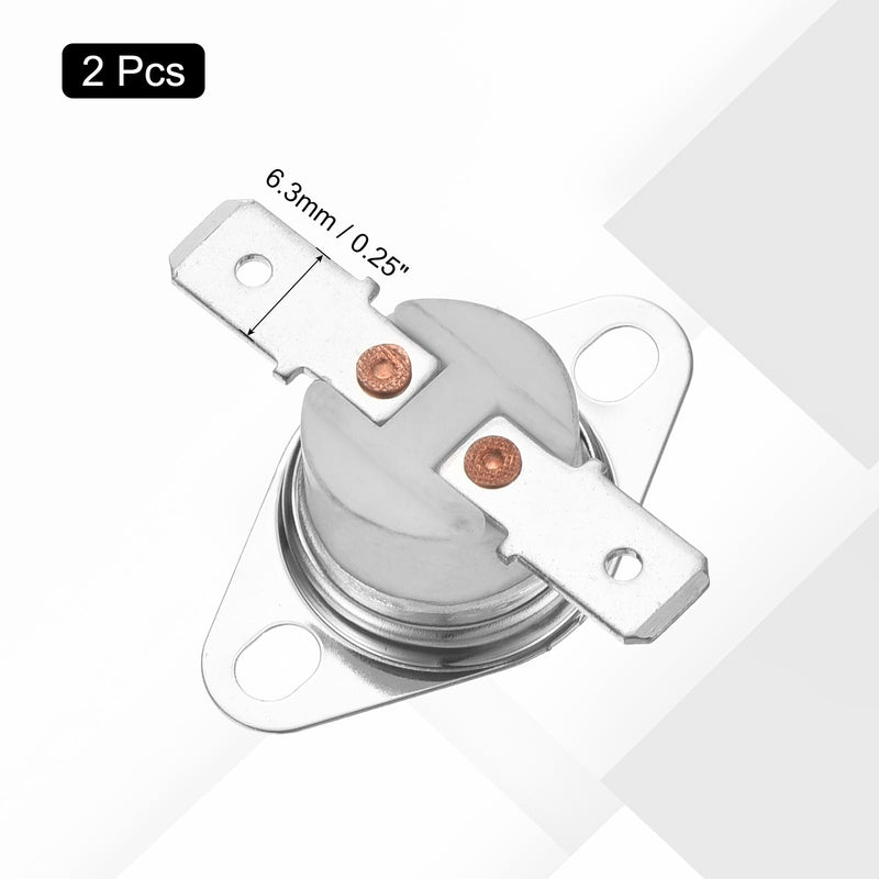 [Australia - AusPower] - uxcell 2pcs KSD301 Thermostat 90°C/194°F 16A Normally Open N.O Adjust Snap Disc Temperature Switch for Microwaves,Oven,Coffee Maker,Ceramic Material 