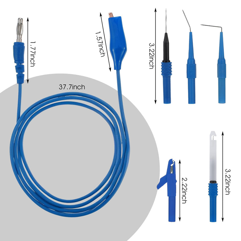 [Australia - AusPower] - 31PCS Back Probe Kit, Banana Plug to Copper Alligator Clip Automotive Test Leads Set, Insulation Wire Piercing Probes, Test Wires for Car Repairing Diagnostic Circuit Testing (30) 