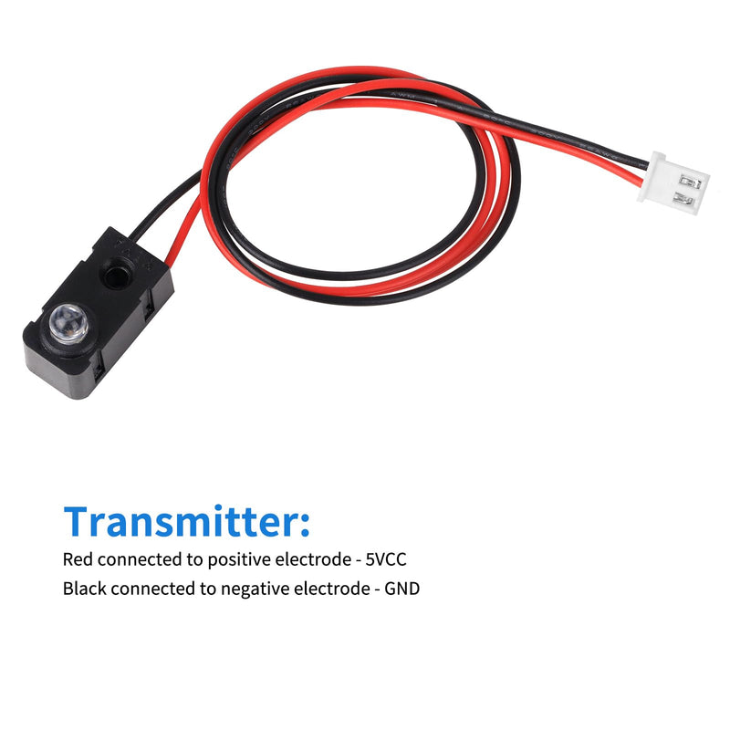 [Australia - AusPower] - 2PCS IR Break Beam Sensor 5MM LEDs Counting Module Split Through-Beam Photoelectric Switch for Apply Relay, K60, PLC, 51 microcontroller, STM32,Cable Length 30cm,Test Distance 1M 2PCS 