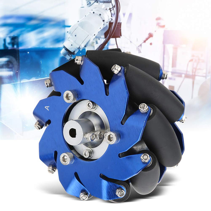 [Australia - AusPower] - 4in Mecanum Wheel Aluminum Right Wheel,45 Degree Omnidirectional Wheel Robot Drive Wheel Industrial Robot Parts, Single Wheel Load 30KG 