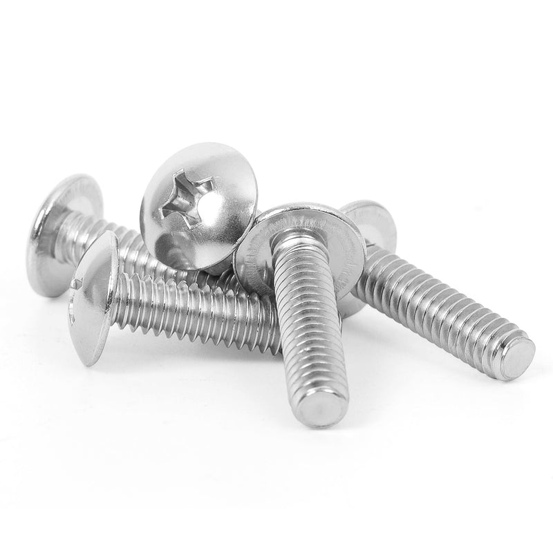 [Australia - AusPower] - 1/4"-20 x 2 Truss Head Bolts Machine Screws, Full Thread, 304 Stainless Steel, 25 PCS 1/4"-20 x 2" 
