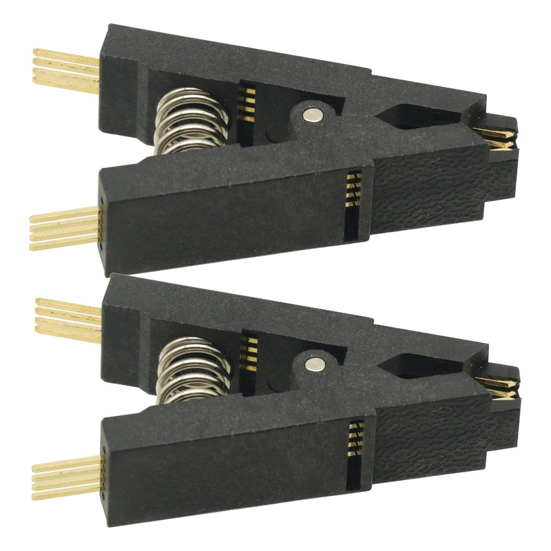 [Australia - AusPower] - 2Pcs SOIC8 SOP8 Programmer Testing Clip SOP SOIC 8 SOIC8 DIP8 DIP 8 SOP8 Pin IC Test Clamp 