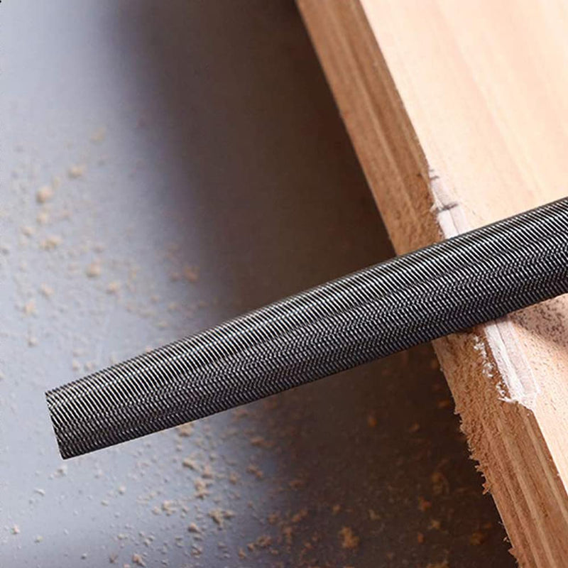 [Australia - AusPower] - KALIM 6 Inch Half-Round Hand File with High Carbon Hardened Steel, Ergonomic Grip, Plastic Non-Slip Handle, Suitable for Wood, Plastic, Metal, Model, 3D-Print, etc. 6'' Half-round 