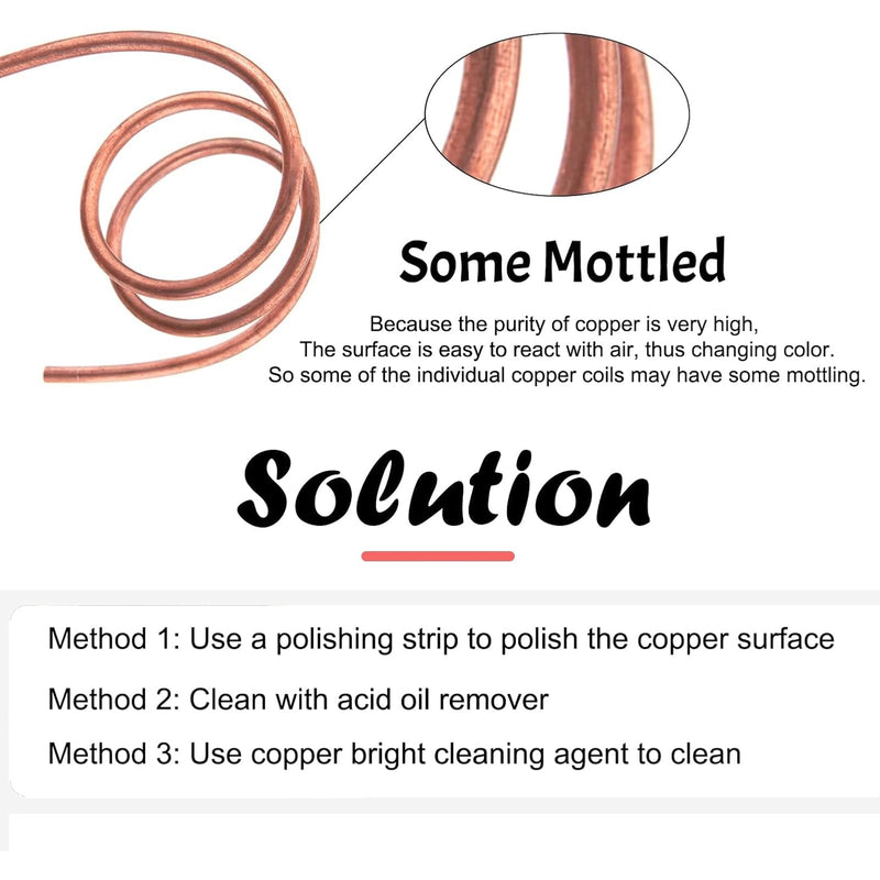 99.9% Copper Tube 3/8" OD x 5/16" ID 10 Ft, Tube Wall: 1/32", Refrigeration Seamless Round T2 Pure copper tubes, Soft Coil Copper Tubing, Used In Refrigerators, Air conditioners, DIY project...