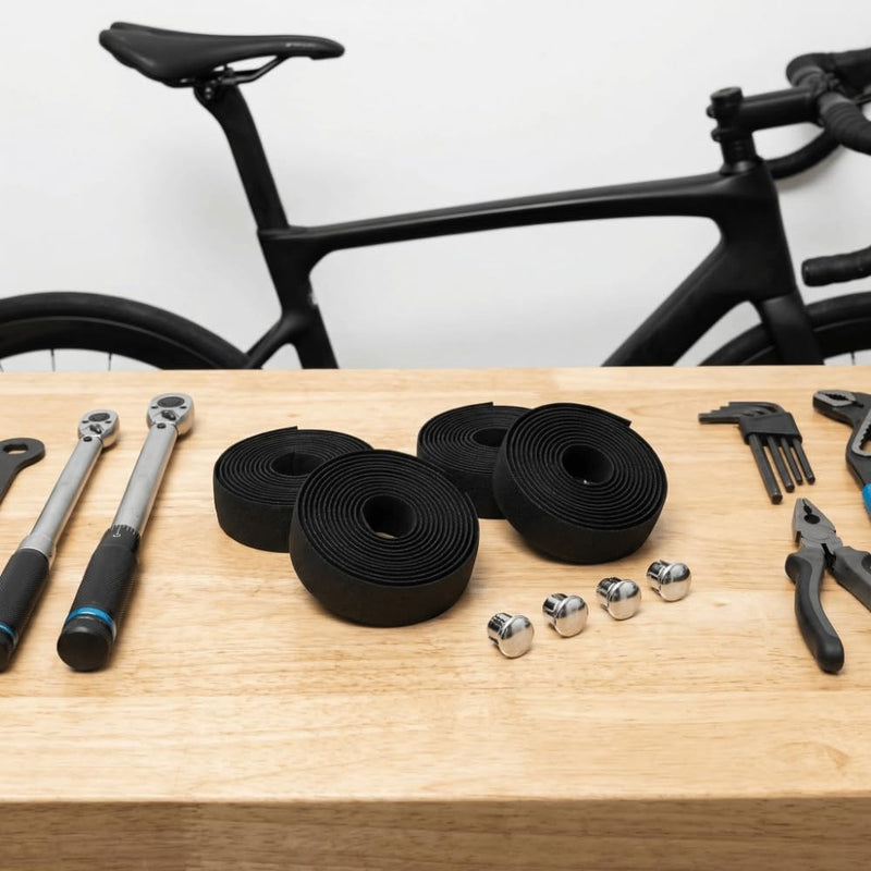 2 Sets Bike Handlebar Tape – Anti-Slip EVA Cycling Grip Wrap with End Plugs, Shock-Absorbing Rubber Sponge for Road, Gravel & Mountain Bike Drop Bars