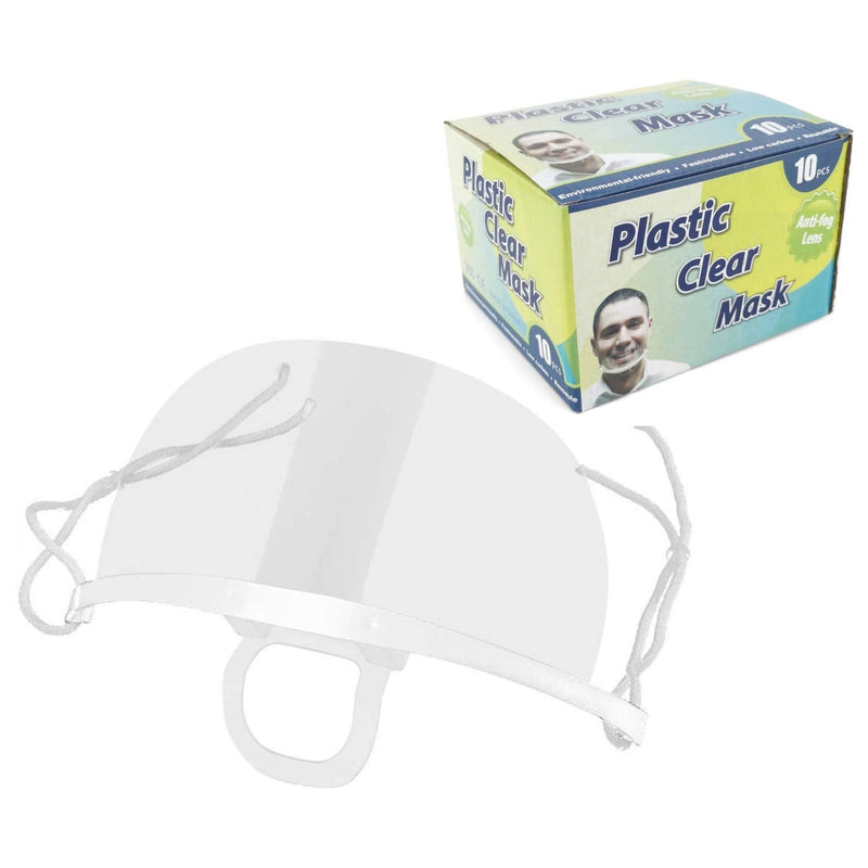 [Australia - AusPower] - D.RECT Visor, face protection, transparent, anti-fog, reusable, protective shield, transparent protective visor, face shield, visor, chin set, 10 pieces 