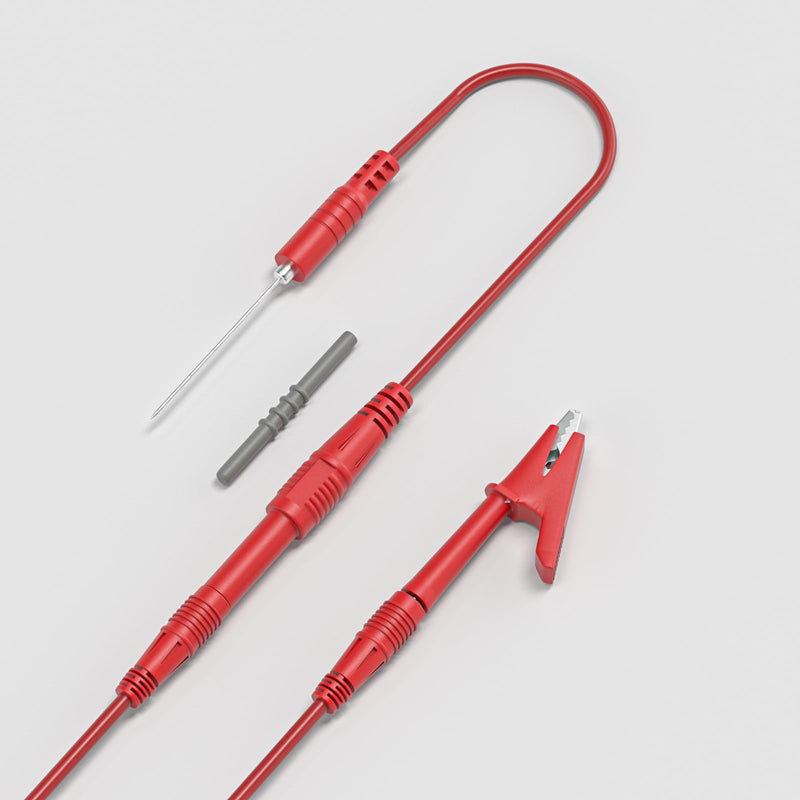 [Australia - AusPower] - Goupchn 4mm Banana Plug Test Leads Kit with Wire Piercing Probes Extension Cables, Alligator Clips for Multimeter Electrical Testing Red&Black 6PCS Test Leads Kit 