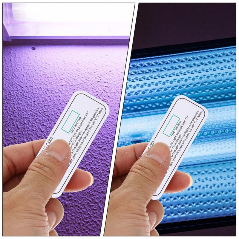 [Australia - AusPower] - Gatuida Pack of 6 UV Test UVC UVA Test Tools UV Light Test Strips Sensor Light Test Card UV Test Card Paper UV UVC Detector Ultraviolet Light Instruction Card The Bulb 