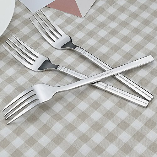 Saedy 12 Piece Dessert Forks, Stainless Steel Salad Fork Set (Pack of 2) dessert forks (Pack of 2)