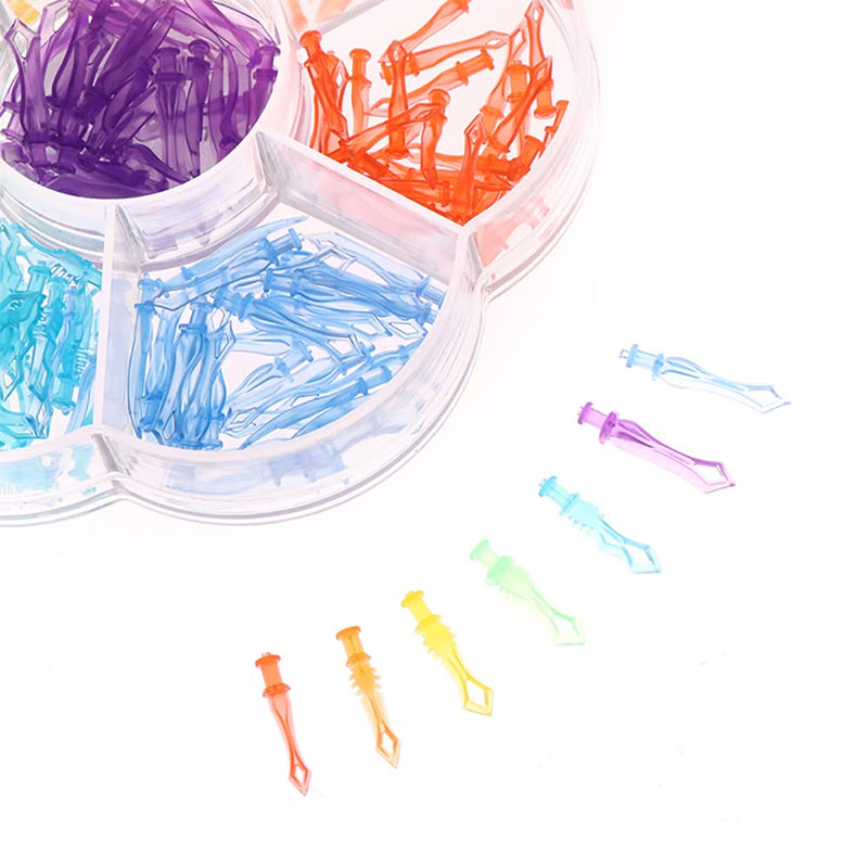 [Australia - AusPower] - 210 Pcs Dental Plastic Poly Wedges Dental Diamond Wedges Autoclave Medical Plastic Disposable Interdental Composite Restoration Materials Dentistry Tool,7 Sizes Kit 