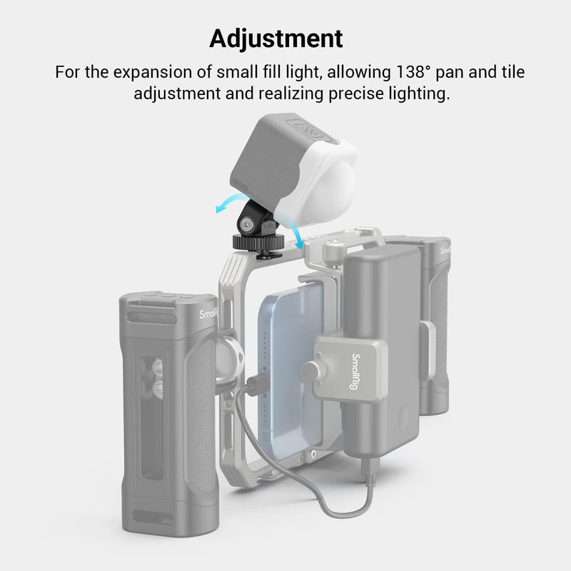 [Australia - AusPower] - SmallRig 1/4" Mini Ball Head Cold Shoe Mount Adapter with 1/4"-20 Thread for Camera Phone Cage LED Video Light-3577 