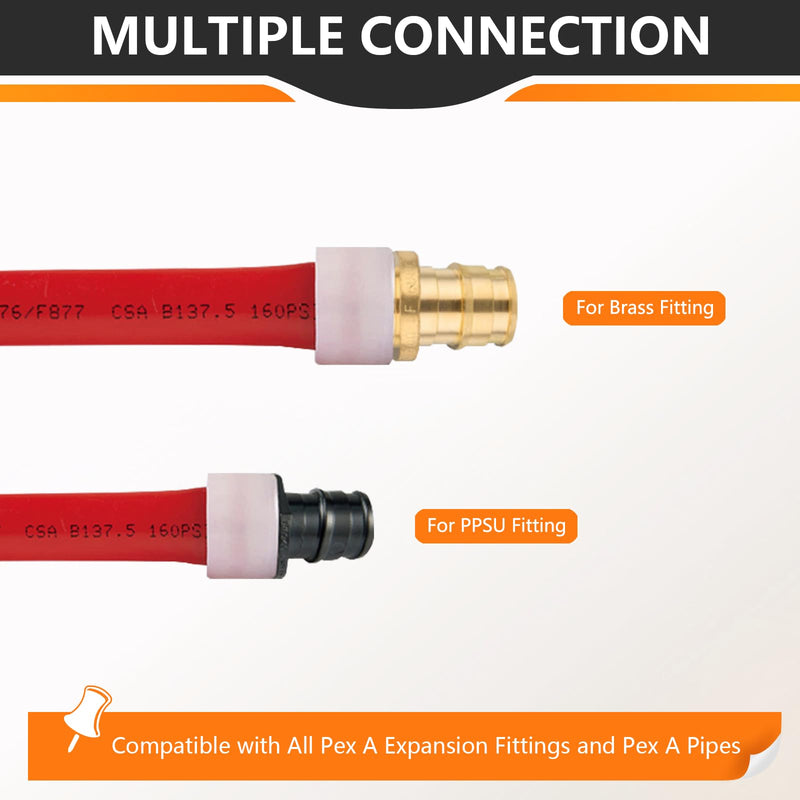 [Australia - AusPower] - 100-Pack 3/4 Inch Pex Expansion Ring, Expansion Sleeve for PEX-A Fittings and Pipes, ASTM F1960 100 Pack 