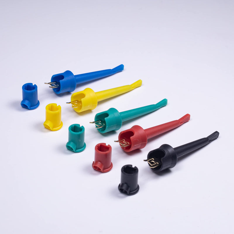 [Australia - AusPower] - Test Hook Clip, Multimeter Test Lead Kit Hook Clip Probe Mini Grabber for Circuit Testing PCB IC 