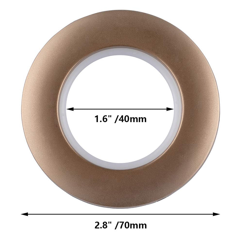 32 Pack Curtain Grommets,DeSS Inner Diameter 1-9/16"(40mm) Curtain Eyelet Rings Nanoscale Low Noise Roman Ring (Matt Coffee) Matt Coffee 32Pcs