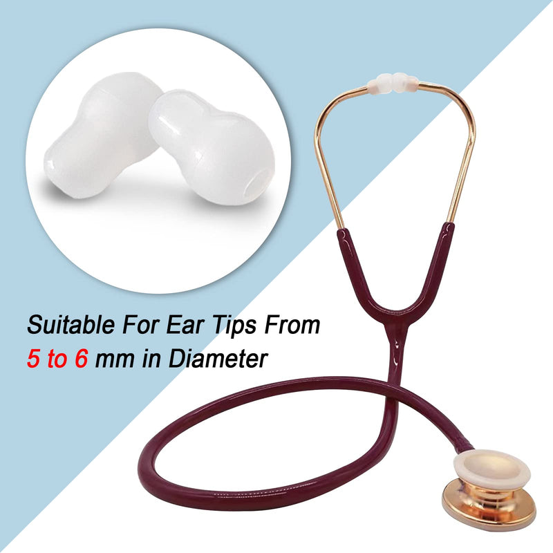 [Australia - AusPower] - Silicone Ear Tips Replacement for MDF &Littmann Stethoscopes - Universal Soft Fit Littman Earpieces Snap Tight Soft Sealing Ear Pieces,Cardiology IV Parts & Littmann Stethoscope Parts white 