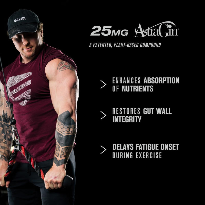 Jacked Factory Build-XT Daily Muscle Builder & Performance Enhancer - Muscle Building Supplement for Muscular Strength & Growth | Trademarked Ingredients Peak02, ElevATP, & Astragin - 120 Veggie Pills 120 Count (Pack of 1)