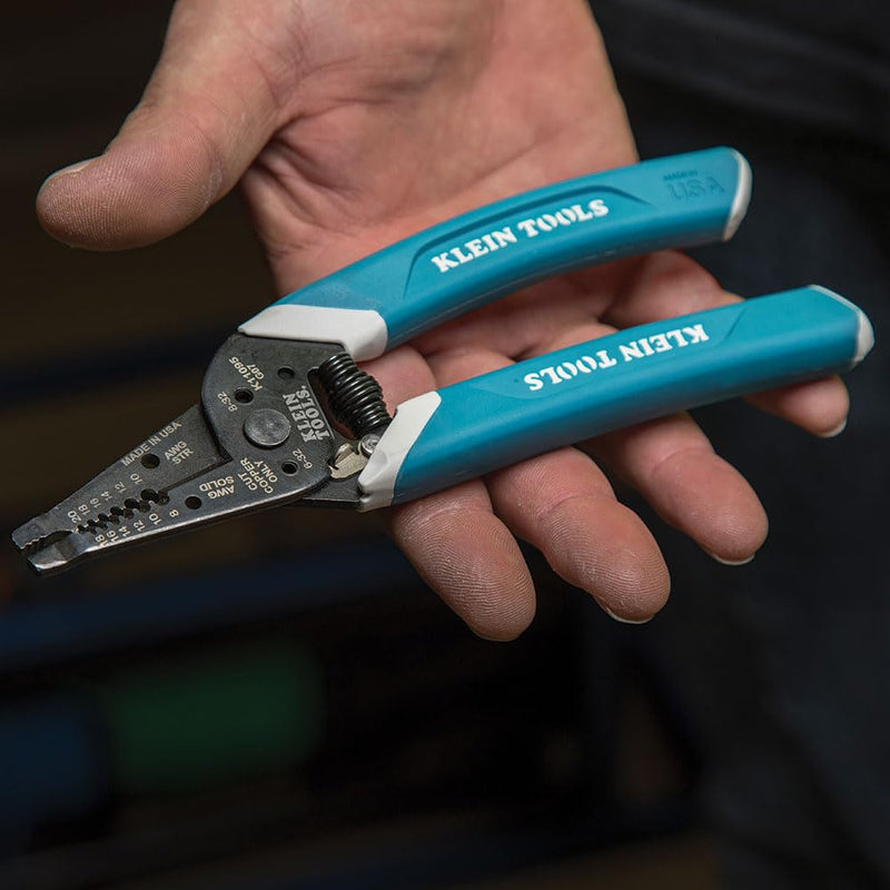 [Australia - AusPower] - Klein Tools K11095 Klein-Kurve Wire Stripper and Cutter, for 8-18 AWG Solid and 10-20 AWG Stranded Wire 