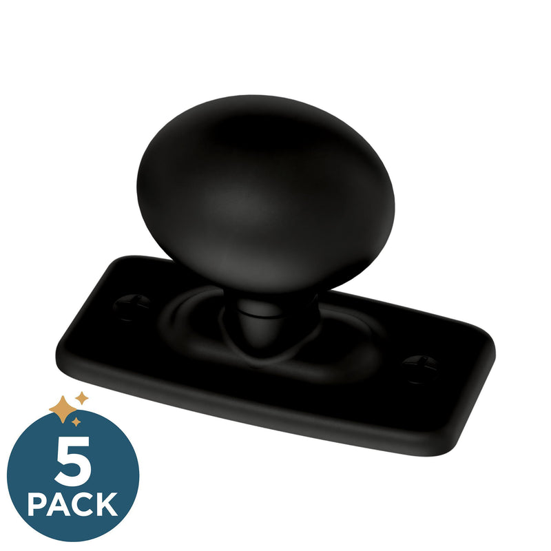 Franklin Brass (5-Pack) – Matte Black Cabinet Knobs for Dressers, Drawers, Kitchen Cabinet Door, Vanity, Furniture, Closet Knobs, 1-1/4 Inch Round | Iron Craft 5 Pack Knob