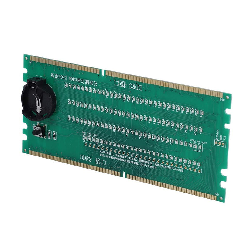 [Australia - AusPower] - 2 in 1 Desktop Motherboard Tester, DDR2/DDR3 Portable Test Card with Light Tester, High Hardness Tester Board Multifunctional Durability for Desktop Computer 