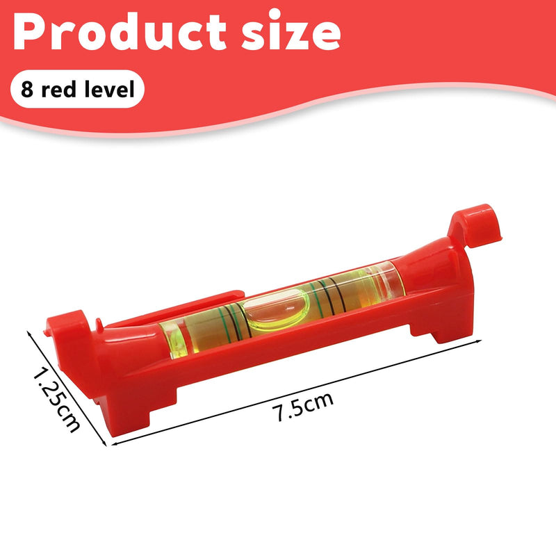 [Australia - AusPower] - LAINIKE Pack of 8 String Spirit Level, Red Line Line, Line Guide, Professional String Spirit Level, Small Cord Spirit Level, for Masonry, Plumbing, Gutter Work Red (Line Spirit Level) 