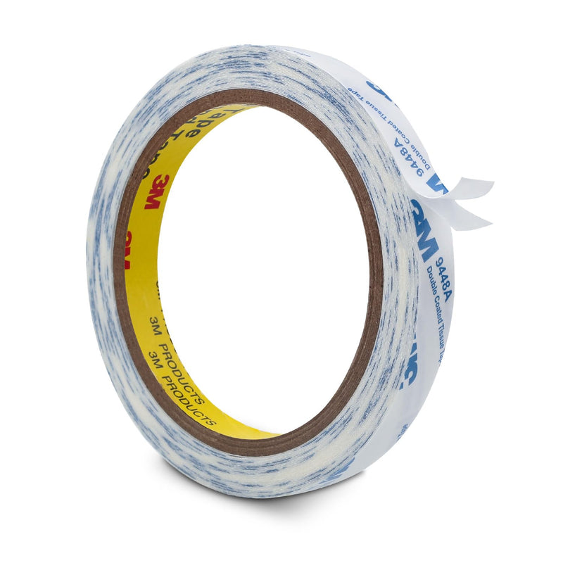 3M Double Sided Tape Thin 0.5"×32.8Ft, 9448A Double Coated Tissue Tape, Strong Adhesive Sticky Tape Translucent Removable for Foam Art Craft Nameplate Bonding 0.5"x 32.8 Ft 1