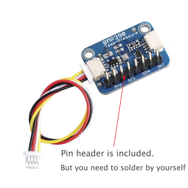 [Australia - AusPower] - BMP390 24-bit Absolute Precision Altitude Barometric Pressure and Altimeter Sensor Breakout +2pcs SH1.0mm 4P Cables 